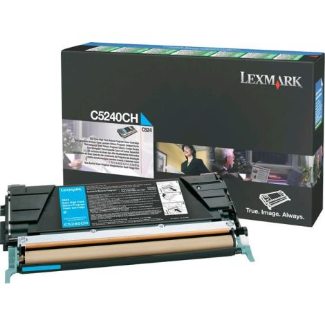 Toner Lexmark C5240CH (C532, C524, C534), azurová (cyan), originál