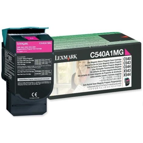 Toner Lexmark C540A1MG (C540, C543, C544, X543, X544), purpurová (magenta), originál