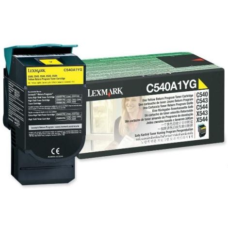 Toner Lexmark C540A1YG (C540, C543, C544, X543, X544), žlutá (yellow), originál