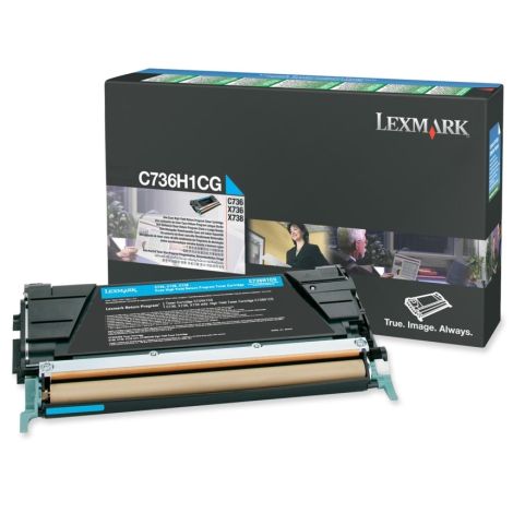 Toner Lexmark C736H1CG (C736, X736, X738), azurová (cyan), originál