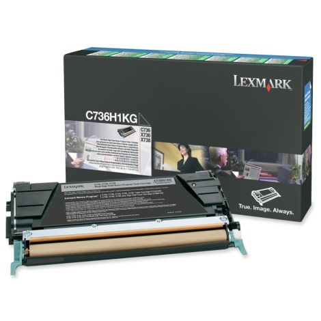 Toner Lexmark C736H1KG (C736, X736, X738), černá (black), originál