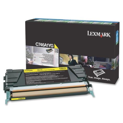 Toner Lexmark C746A1YG (C746, C748), žlutá (yellow), originál