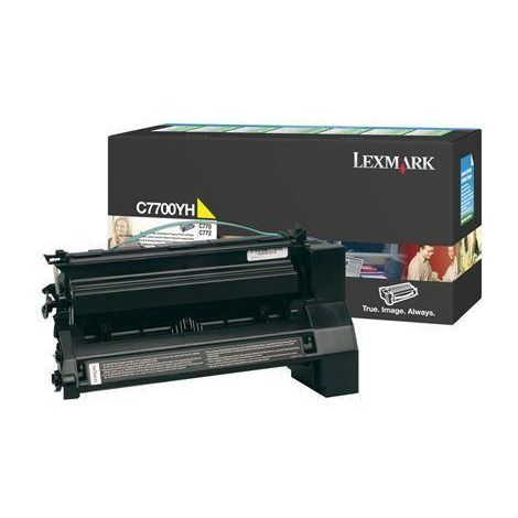 Toner Lexmark C7700YH (C772, X772), žlutá (yellow), originál