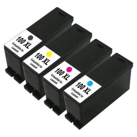 Cartridge Lexmark 100 XL, CMYK, čtyřbalení, multipack, alternativní