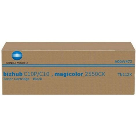 Toner Konica Minolta TN212K, A00W472, černá (black), originál