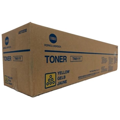 Toner Konica Minolta TN611Y, A070250, žlutá (yellow), originál