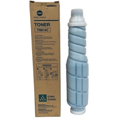 Toner Konica Minolta TN614C, A0VW454, azurová (cyan), originál