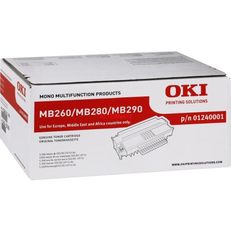 Toner OKI 01240001 (MB260, MB280, MB290), černá (black), originál