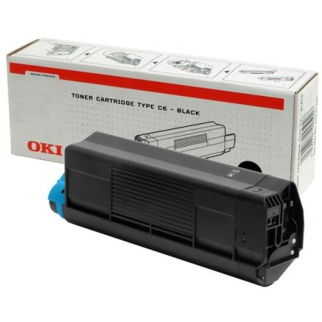 Toner OKI 42127408 (Type C6, C5100, C5200, C5300, C5400), černá (black), originál