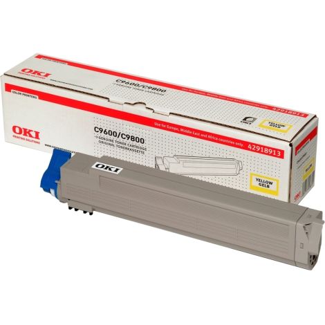 Toner OKI 42918913 (C9600, C9650, C9750, C9800, C9850), žlutá (yellow), originál