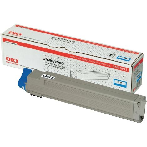 Toner OKI 42918915 (C9600, C9650, C9750, C9800, C9850), azurová (cyan), originál