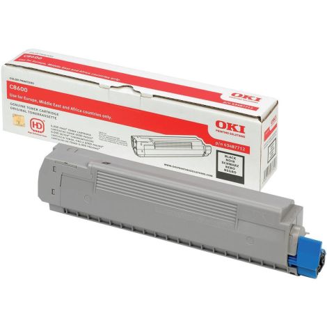 Toner OKI 43487712 (C8600, C8800), černá (black), originál