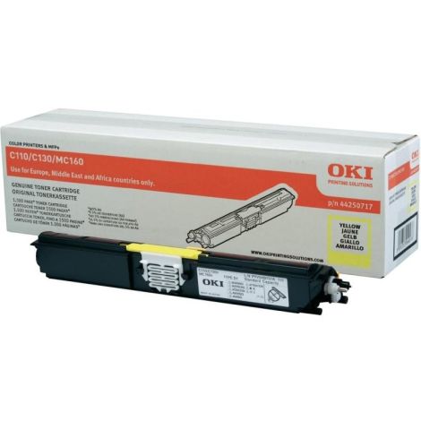 Toner OKI 44250717 (C110, C130, MC160), žlutá (yellow), originál