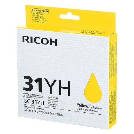 Cartridge Ricoh GC31HY, 405704, žlutá (yellow), originál