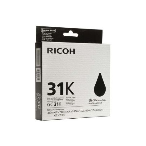 Cartridge Ricoh GC31K, 405688, černá (black), originál