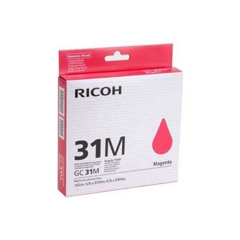 Cartridge Ricoh GC31M, 405690, purpurová (magenta), originál