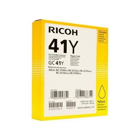 Cartridge Ricoh GC41Y, 405768, žlutá (yellow), originál