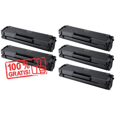 Toner 4 x Samsung MLT-D101S + MLT-D101S ZDARMA, černá (black), alternativní