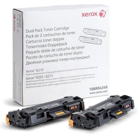 Toner Xerox 106R04349 (B205, B210, B215), dvojbalení, černá (black), originál